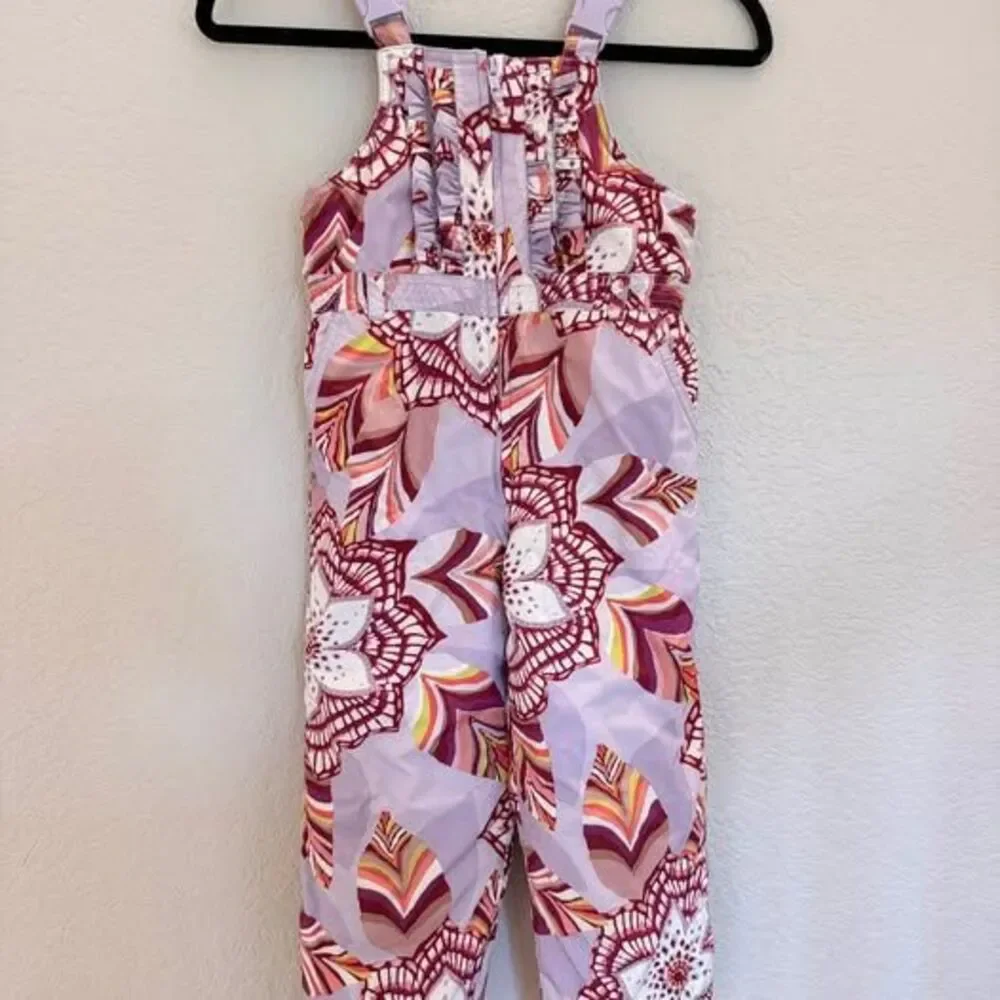 BabyGap Insulated Snow Bib Overalls Floral Print Toddler Girls 5T